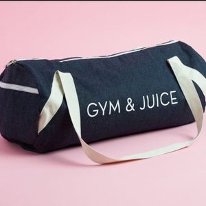 NEW IN PACKAGING: 'GYM & JUICE' Denim Gym Bag